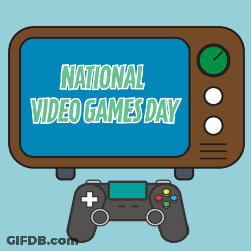 National Video Games Day Poster GIF