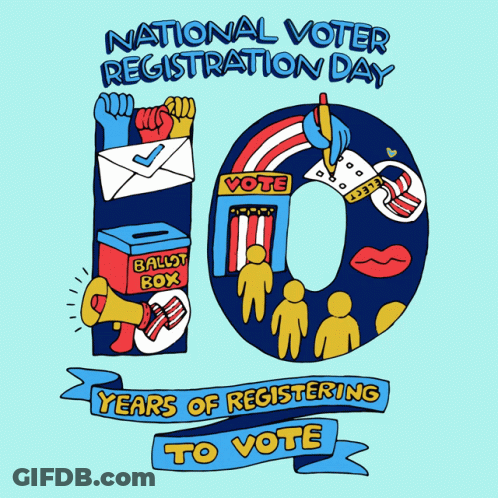 National Voter Registration Day Poster GIF