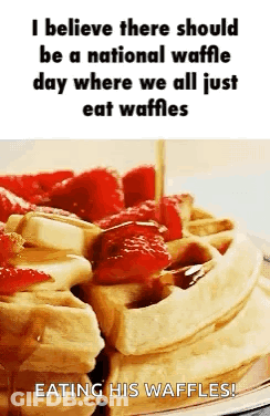National Waffle Day Eat Waffles GIF