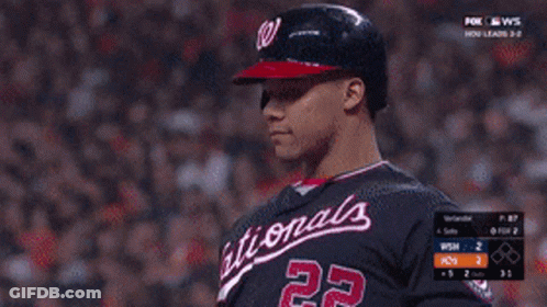 Nationals Baseball Player Looking To Side GIF