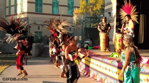 Native American Dancers On Stage GIF