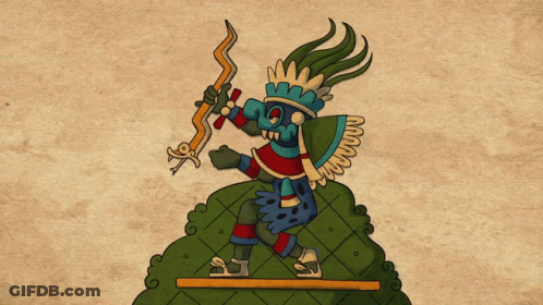 Native American Holding Spear GIF