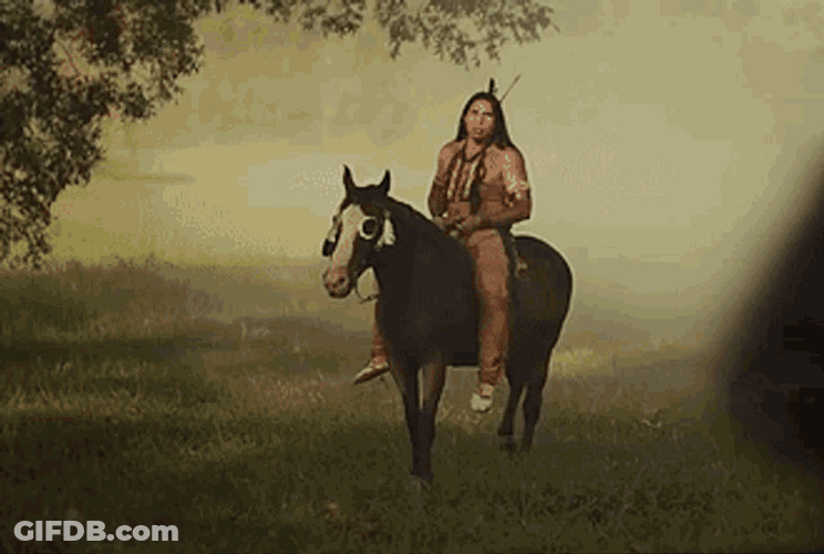 Native American Riding Horse GIF
