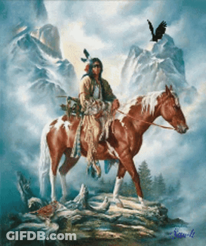 Native Americans Paying Homage To Fallen Warriors GIF