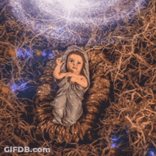 Nativity Of Baby Jesus Christ Nipa Hut GIF