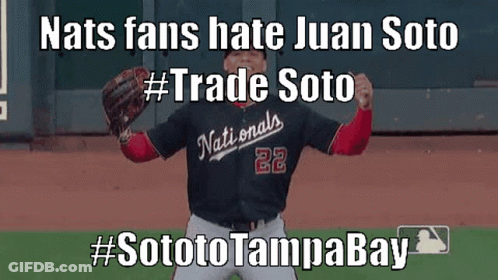Nats Fans Hate Juan Soto #Trade Soto #SotoToTampa Bay GIF
