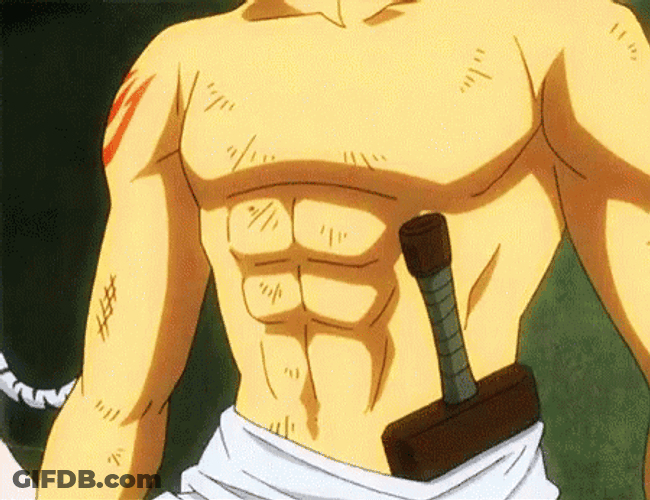 Natsu Dragneel Fairy Tail Anime Abs Hunk GIF