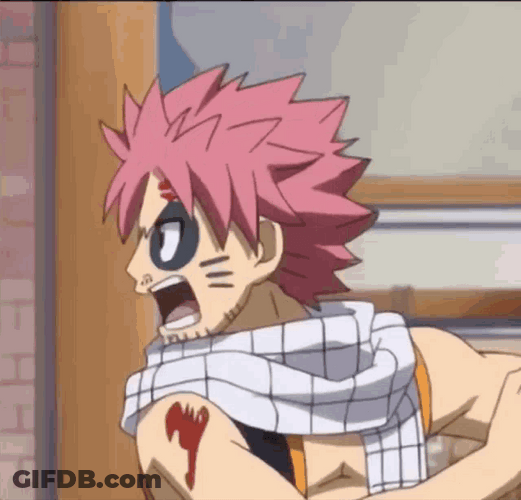Natsu Dragneel Fairy Tail Anime Angry Panda Eyes GIF
