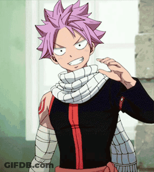 Natsu Dragneel Fairy Tail Anime Hi Wave GIF