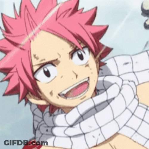 Natsu Dragneel Fairy Tail Anime Nod Happy Smile GIF