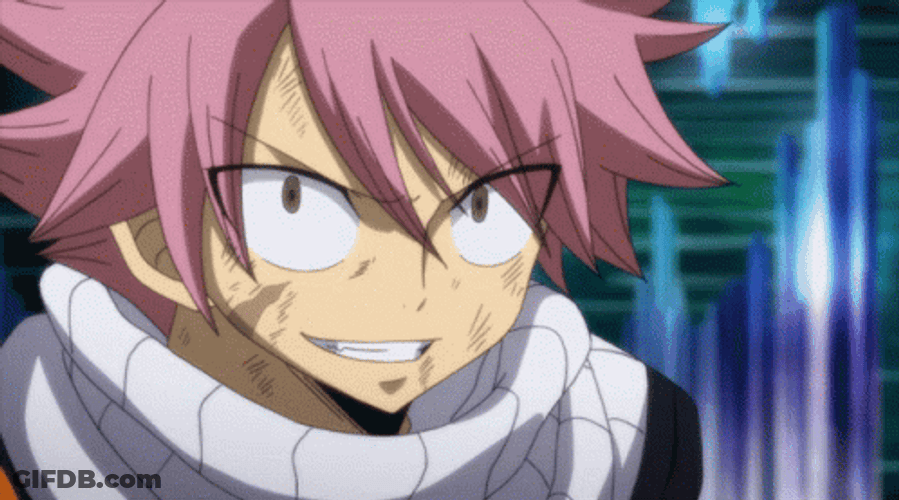 Natsu Dragneel Fairy Tail Anime Smirk Smile GIF