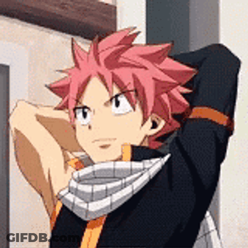 Natsu Dragneel Fairy Tail Anime Walking Strolling GIF
