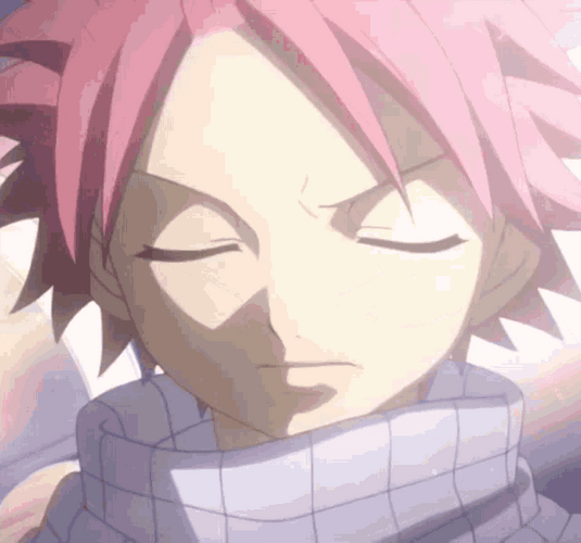 Natsu Dragneel Fairy Tail Bow Smile GIF
