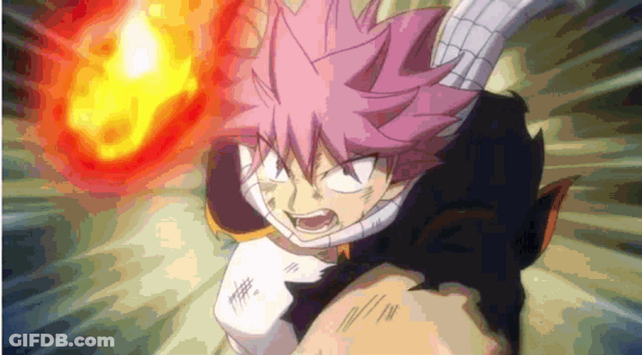 Natsu Dragneel Fairy Tail Fire And Ice Battle GIF