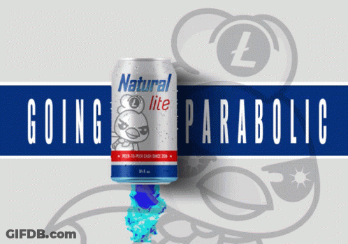 Natural Lite Can On Blue And White GIF