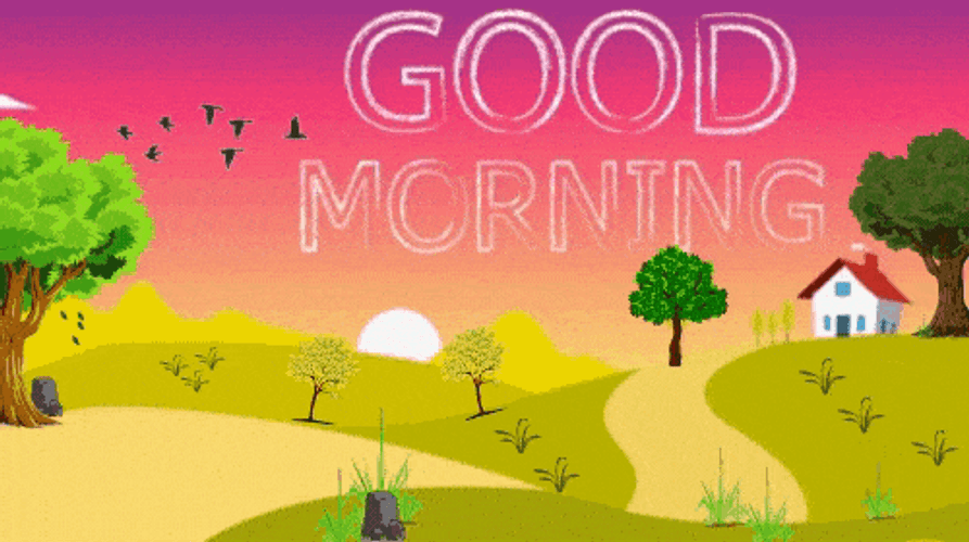 Nature Good Morning Cartoon House GIF