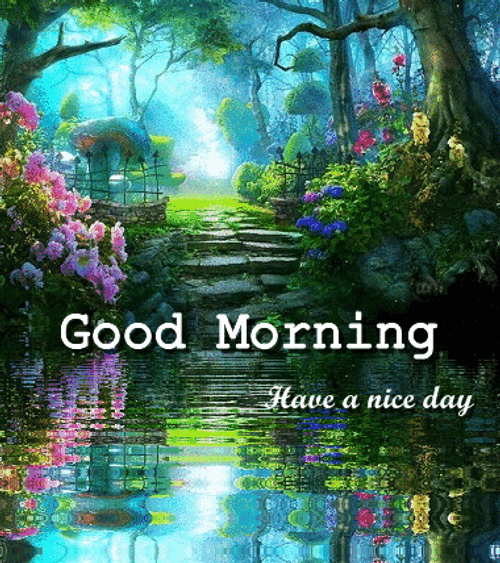 Nature Good Morning  Garden Lake GIF