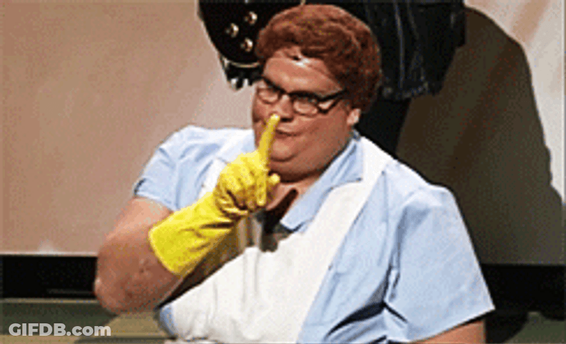 Naughty Chris Farley Quiet Gesture GIF