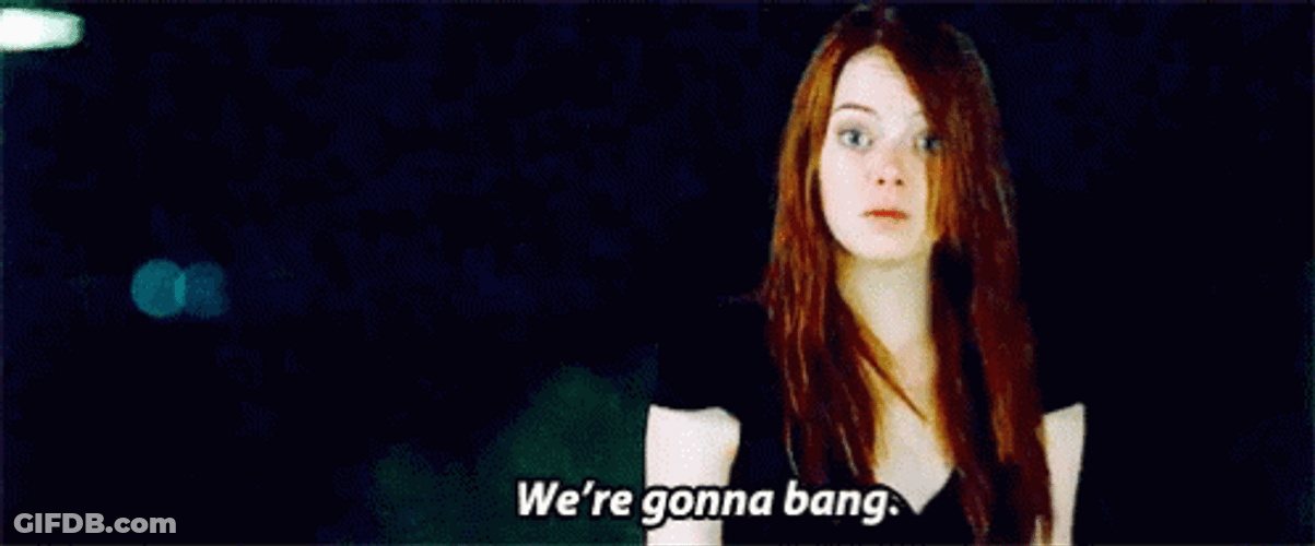 Naughty Emma Stone Frantic Reaction GIF