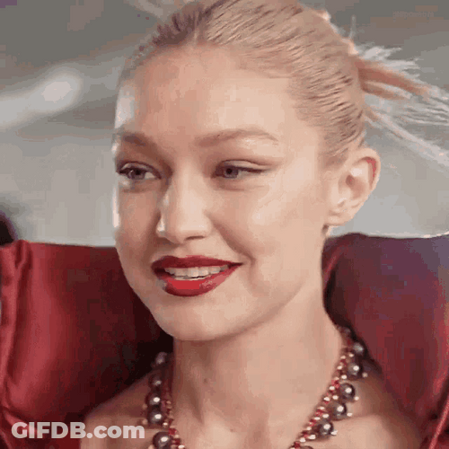 Naughty Gigi Hadid Blinking One Eye GIF