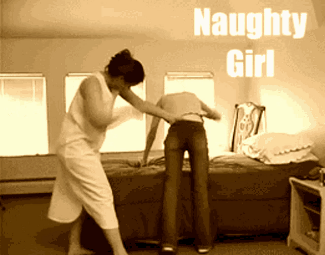 Naughty Girl Spank GIF