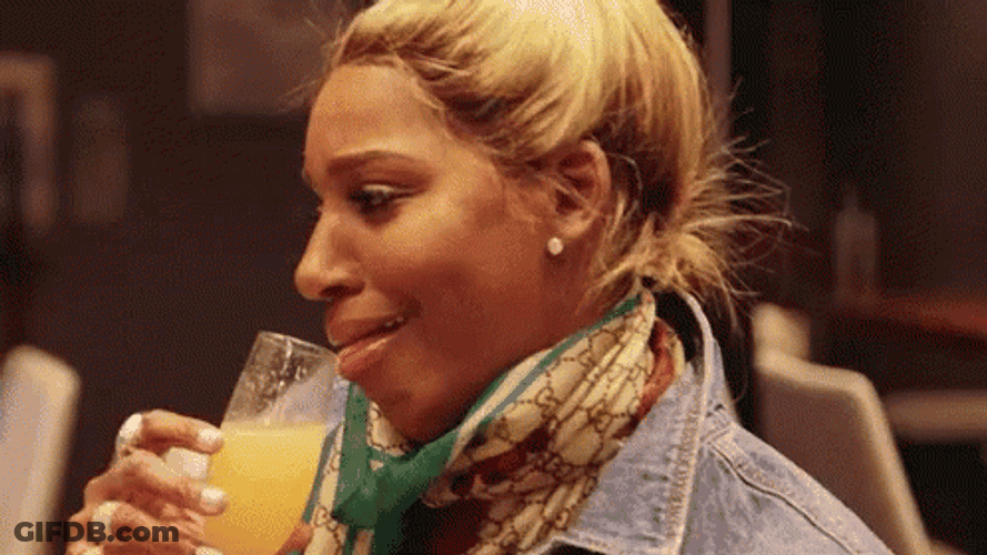 Naughty NeNe Leakes Licking Glass GIF