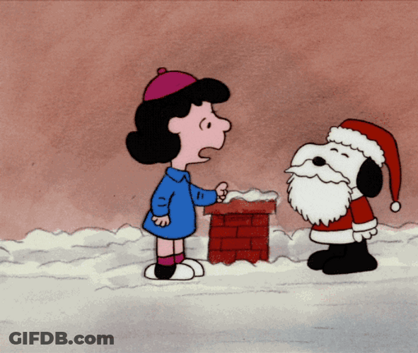 Naughty Santa Claus Snoopy GIF