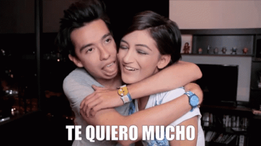 Naughty Te Quiero Hugging Couple GIF