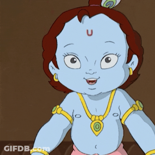 Naughty Teasing Krishna Janmashtami GIF