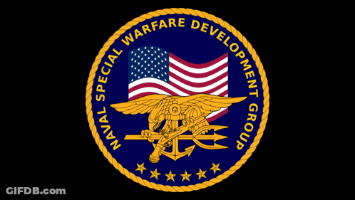 Naval Special Warfare Development Group Logo With American Flag GIF