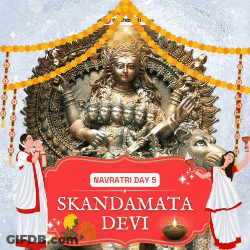 Navratri Day 5 Statue Poster GIF