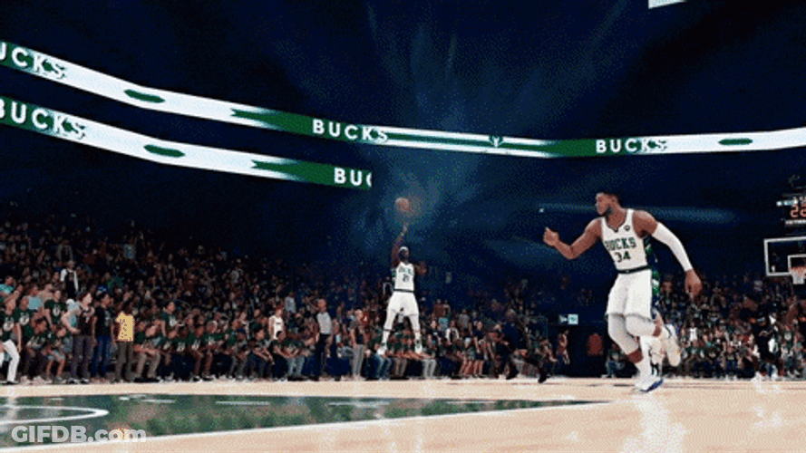 NBA 2K Giannis Antetokounmpo Dunk GIF