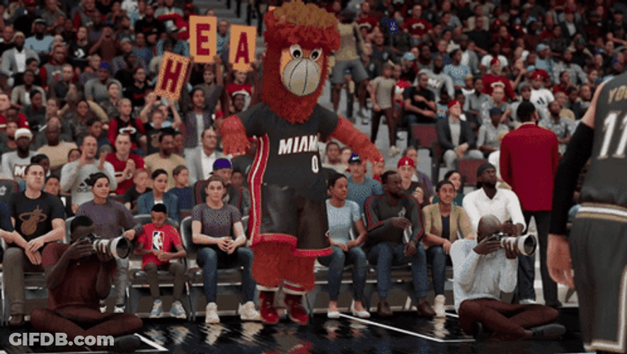 Nba 2K Miami Mascot Cheering GIF