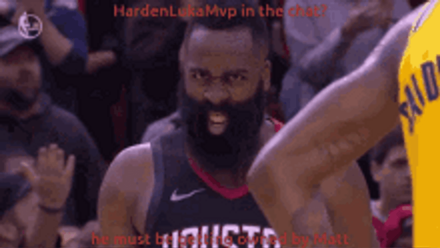 NBA Basketball Player James Harden Angry Face GIF