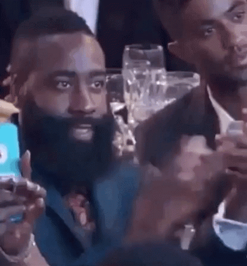 NBA Basketball Player James Harden Clapping GIF