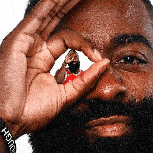 NBA Basketball Player James Harden Ok Hand Sign Animation GIF