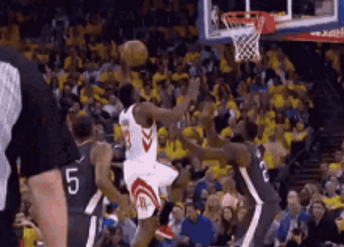 NBA Basketball Player James Harden Slam Dunk Point GIF