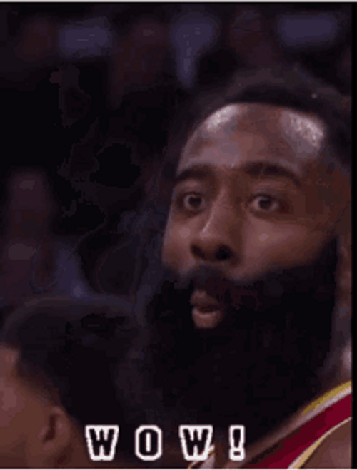 NBA Basketball Player James Harden Wow Reaction GIF