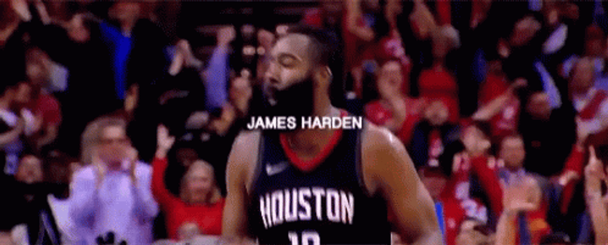NBA Baskteball Player James Harden Celebrating Victory GIF