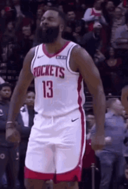NBA Bastketball Player Houston Rockets James Harden Screaming GIF