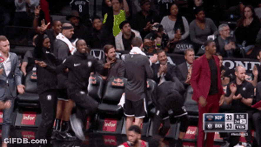 NBA Brooklyn Nets Players Having Fun GIF