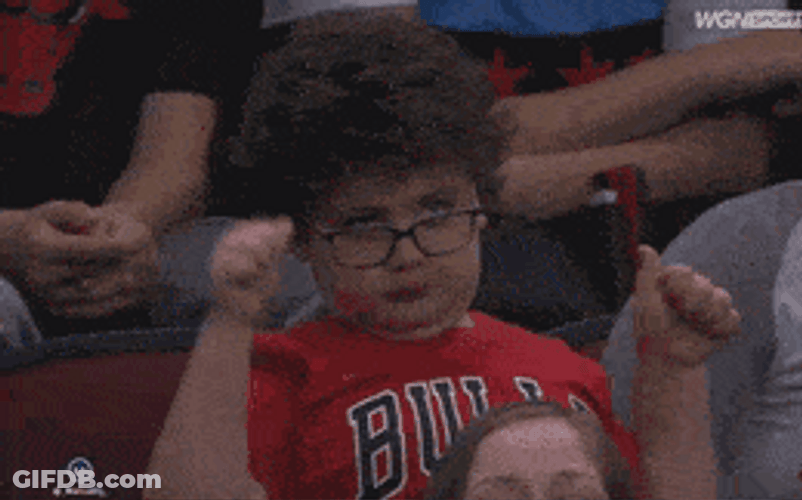 NBA Chicago Bulls Fan Thumbs Up Kid GIF