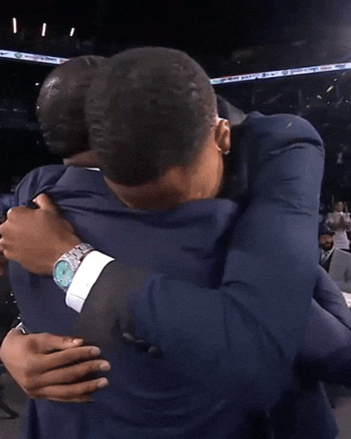 Nba Draft Tearful Jordan Hawkins Tight Hugs GIF