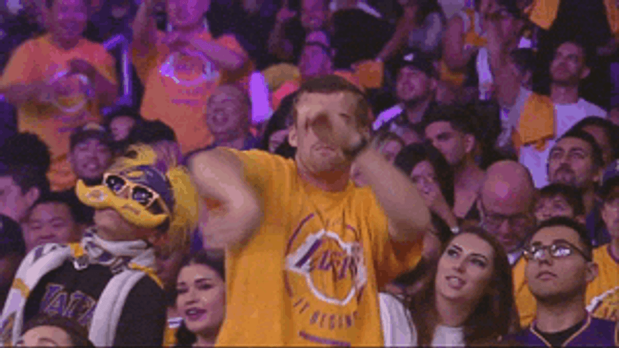 NBA Lakers Fan Stir The Pot Dance GIF