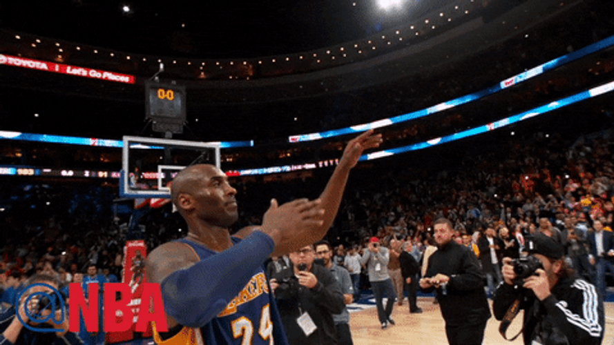 NBA Lakers Kobe Kissing Goodbye GIF