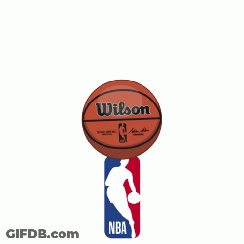NBA Logo And Basketball GIF