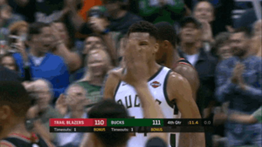 NBA Milwaukee Bucks Player Giannis Determined Stank Face GIF