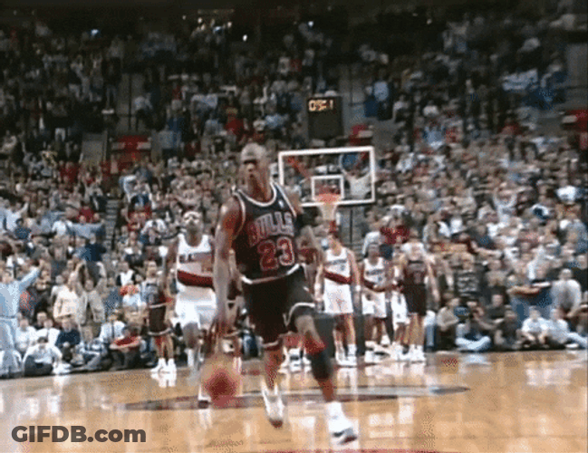 NBA Nice Air Pause Dunk Michael Jordan GIF
