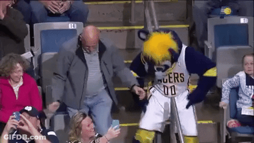 NBA Pacers Mascot Dancing GIF