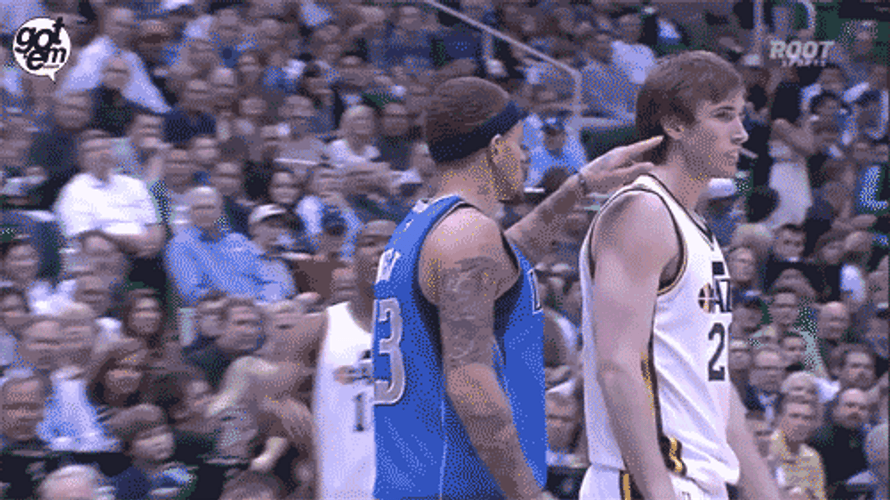NBA Player Annoyed Delonte Poke Hayward GIF